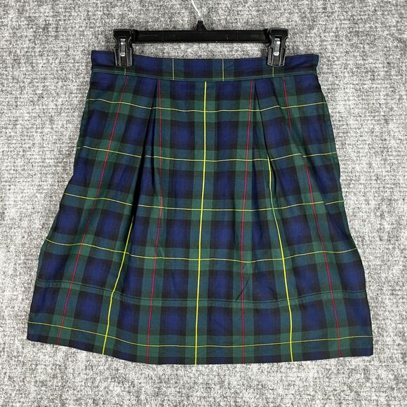 Lands End Skort 6 Womens Plaid Golf Tennis A-Line Short Pleated‎ Active Bottoms - Picture 1 of 12